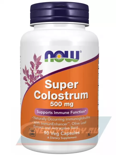  NOW FOODS Super Colostrum 500 mg 90 веган капсул