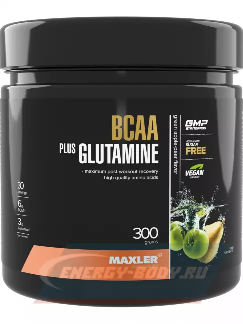 ВСАА MAXLER BCAA + Glutamine 300 г, Зеленое яблоко - Груша