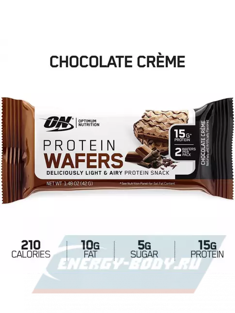 Батончик протеиновый Optimum Nutrition Protein Wafers 40 г, Шоколадный крем
