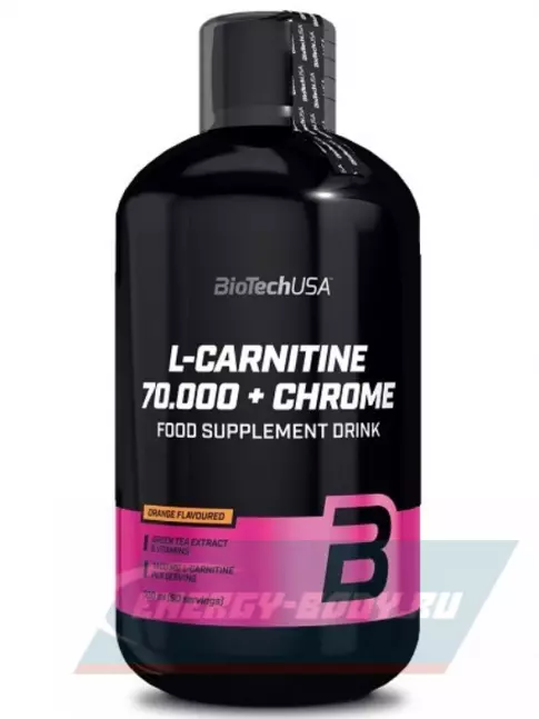 L-Карнитин BioTechUSA L-Carnitine 70.000 + Chrome 500 мл, Апельсин