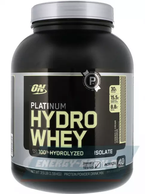  Optimum Nutrition Platinum Hydro Whey 1590 г, Печенье с Кремом
