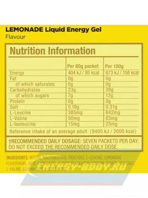 Энергетический гель GU ENERGY GU Liquid Enegry Gel no caffeine 12 x 60 г, Лимонад