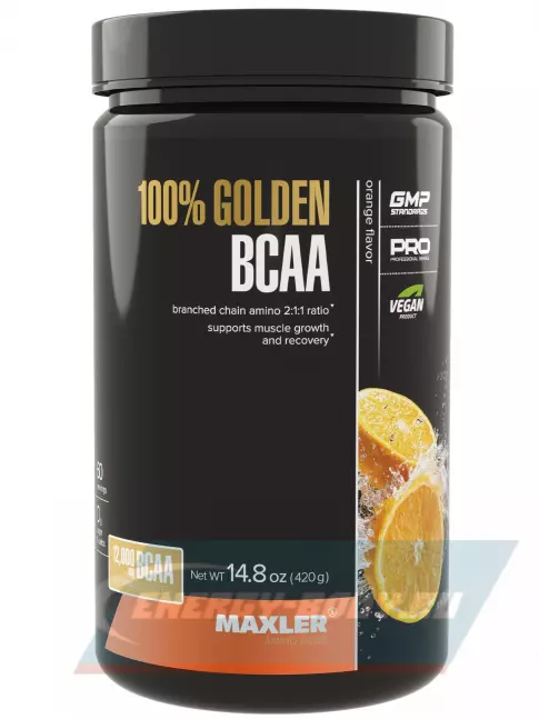 ВСАА MAXLER 100% Golden BCAA 420 г, Апельсин