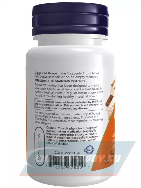  NOW FOODS 4х6 Acidophilus 60 веган капсул