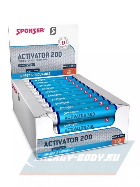 Энергетик SPONSER ACTIVATOR 200 Caffein 30 шотов x 25 мл, Фруктовый