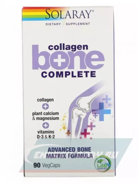 COLLAGEN Solaray Collagen Bone Complete 90 вегетарианских капсул