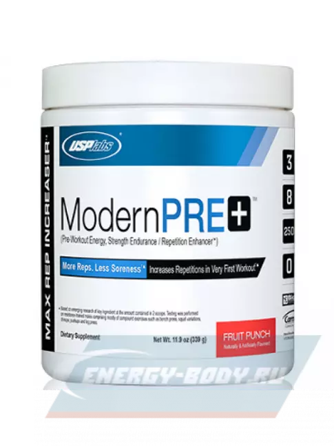 Предтерник MODERN SPORTS NUTRITION Modern PRE+ 384 г, Голубая малина
