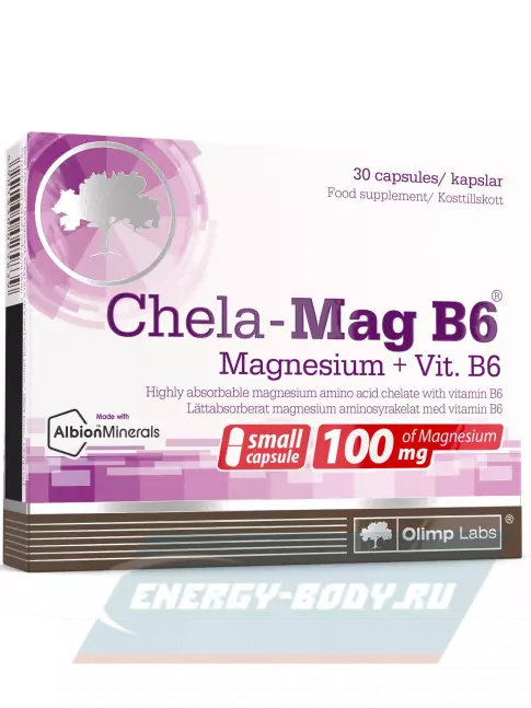  OLIMP CHELA-MAG B6 FORTE MEGA CAPS 100 mg 30 капсул