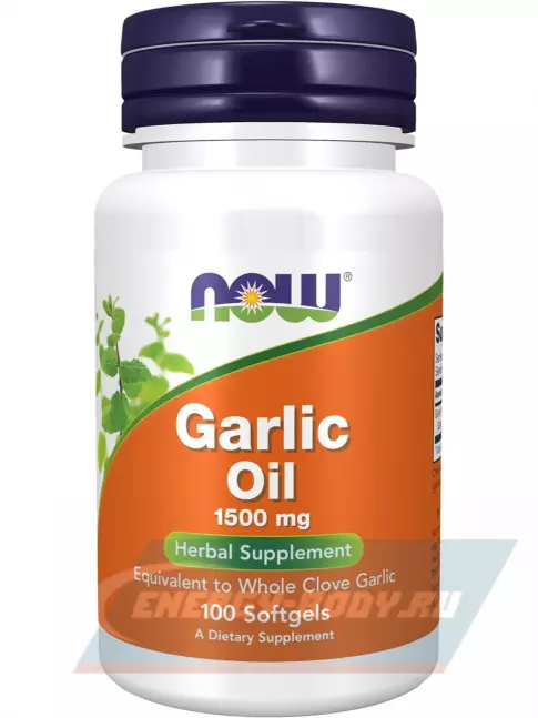  NOW FOODS Garlic Oil 1500 mg 100 гелевые капсулы