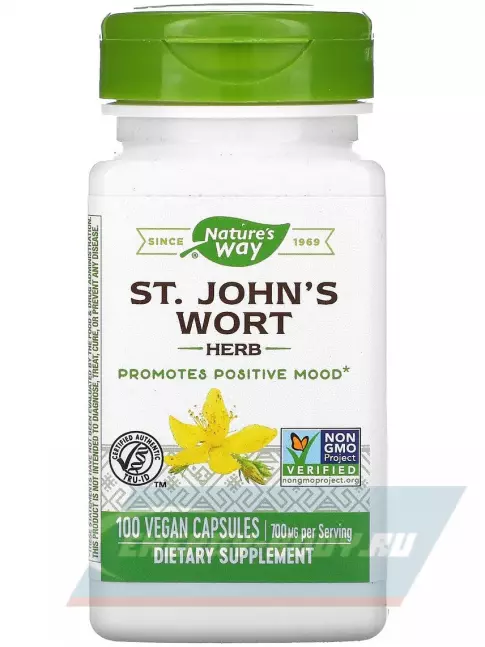  Nature's Way St. Johns Wort 100 веганских капсул