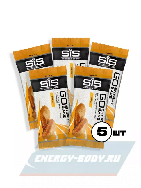 Батончик энергетический SCIENCE IN SPORT (SiS) GO Energy Bake 5 x 50 г, Апельсин