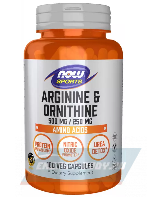  NOW FOODS L-Arginine Ornithine 100 веган капсул
