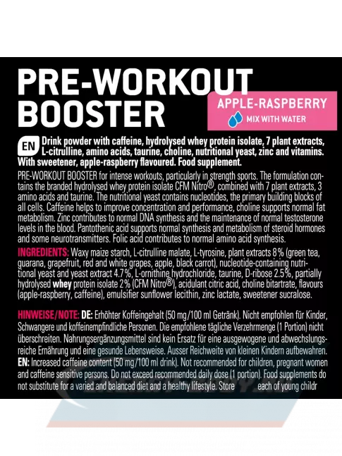 Предтерник SPONSER PRE WORKOUT BOOSTER 256 г, Яблочно-малиновый