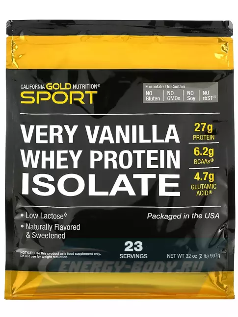  California Gold Nutrition Whey Protein ISOLATE 907 г, Ваниль