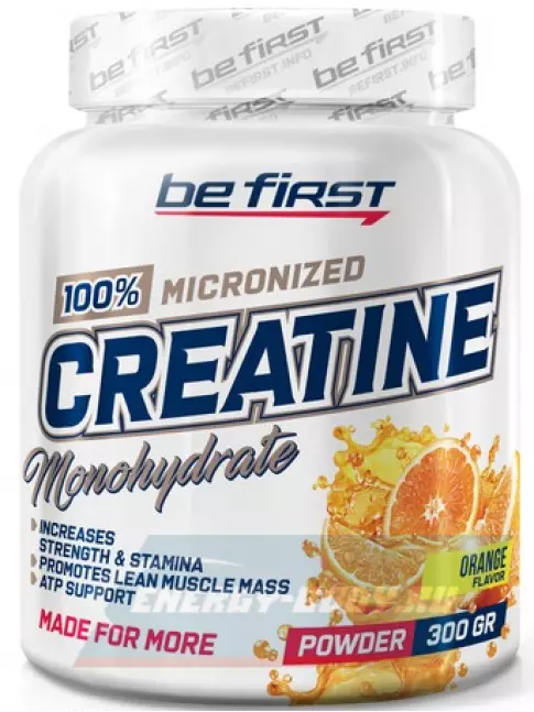  Be First Creatine Micronized Powder (креатин моногидрат) 300 г, Апельсин