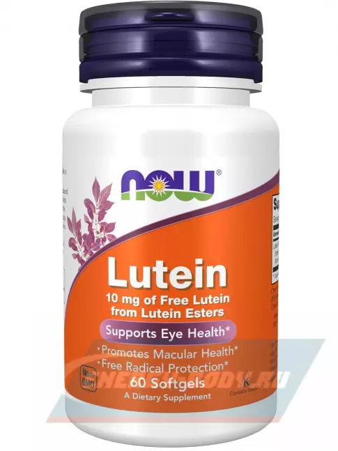  NOW FOODS Lutein 10 mg (From Esters) 60 гелевых капсул
