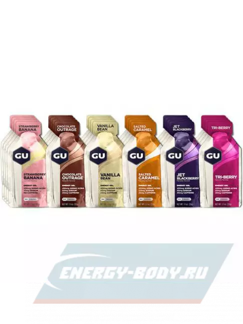 Энергетический гель GU ENERGY GU Original Energy Gel 24 x 32 г, Микс