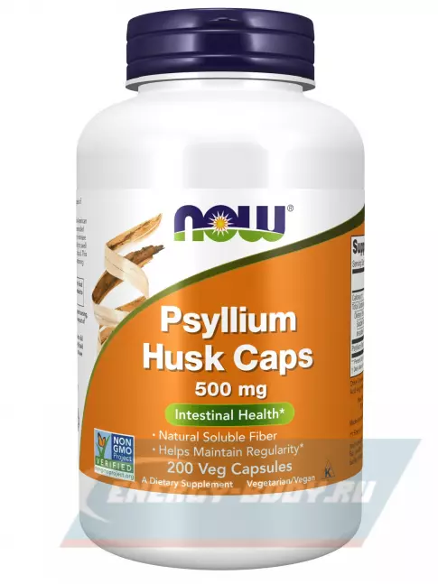  NOW FOODS Psyllium Husk Caps 500 mg 200 веган капсул