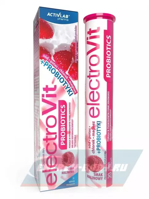  ActivLab ElectroVit Probiotics 20 шипучих таблеток, Малина