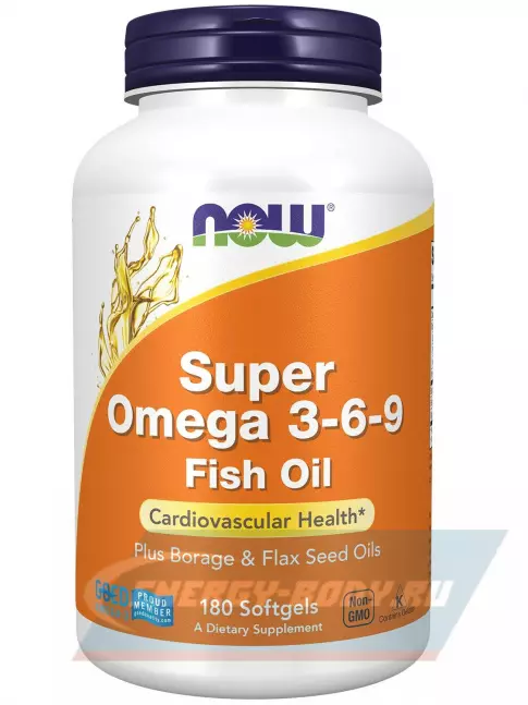 Omega 3 NOW FOODS Super Omega 3-6-9 180 гелевые капсулы