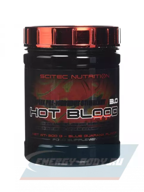 Предтерник Scitec Nutrition Hot Blood 3.0 300 г, Гуарана