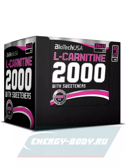 L-Карнитин BioTechUSA L-Carnitine 2000 20 х 25 мл, Ананас - Манго