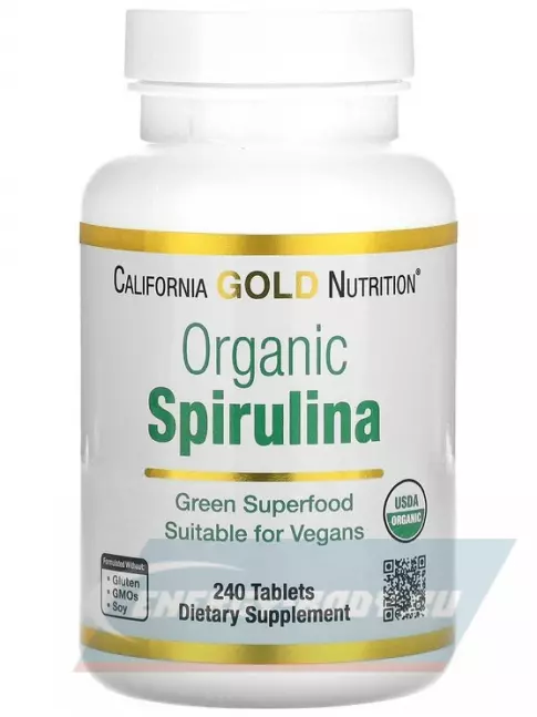  California Gold Nutrition Organic Spirulina 500 mg 240 таблеток