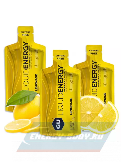 Энергетический гель GU ENERGY GU Liquid Enegry Gel no caffeine 3 саше x 60 g, Лимонад