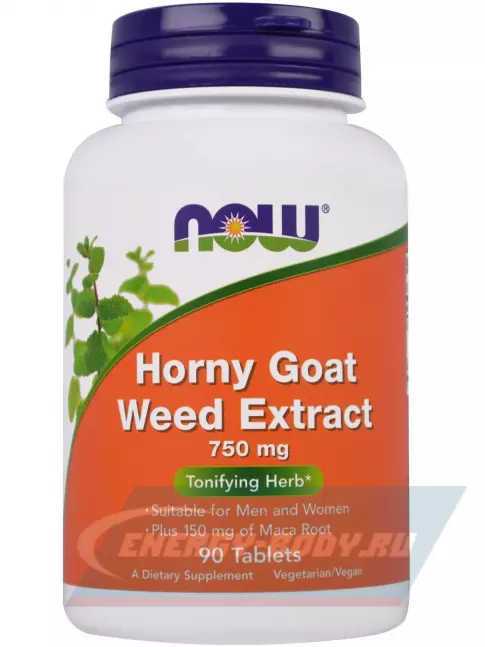  NOW FOODS Horny Goat Weed Extract 750 mg 90 таблеток