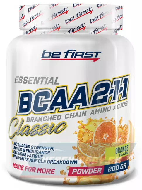 ВСАА Be First BCAA Classic Powder 2:1:1 200 г, Апельсин