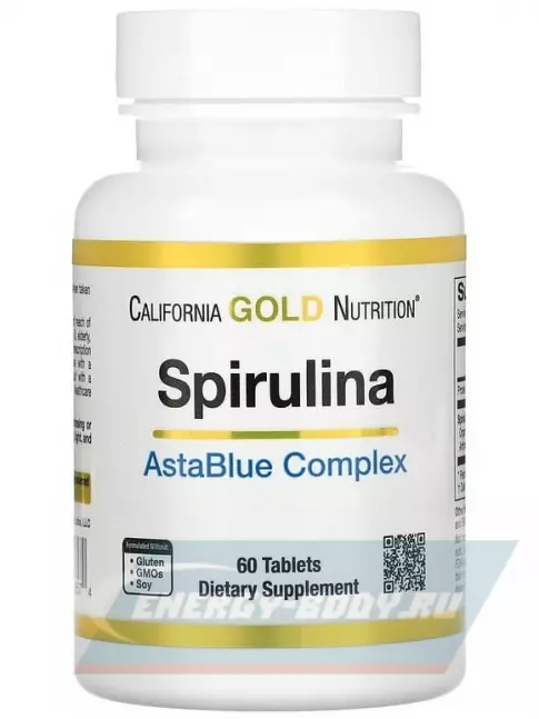  California Gold Nutrition Spirulina AstaBlue Complex 60 таблеток