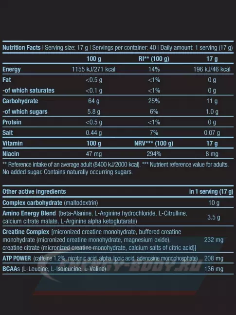 Предтерник BioTechUSA Nitrox Therapy 680 г, Персик Предтерник BioTechUSA Nitrox Therapy 680 г, Персик