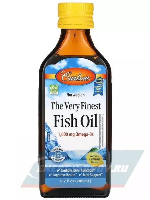 Omega 3 Carlson Labs VFFO 200 мл, Лимон