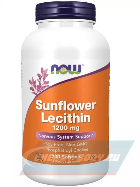  NOW FOODS Sunflower Lecithin 200 гелевых капсул