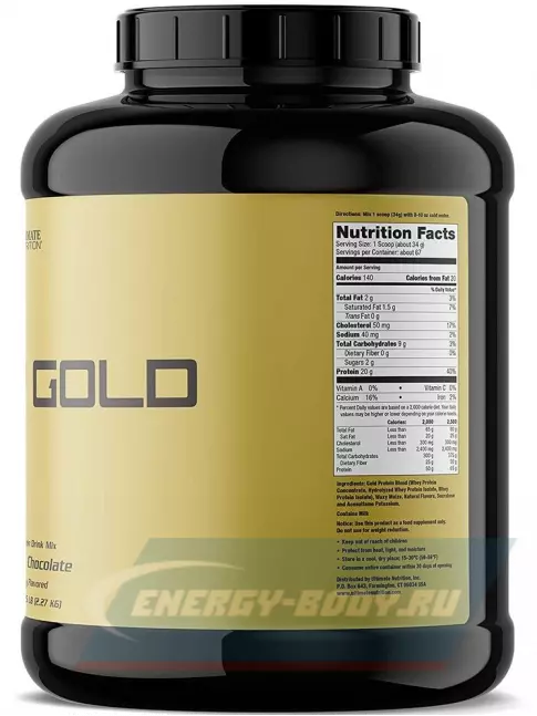  Ultimate Nutrition Whey Gold 2270 г, Шоколад
