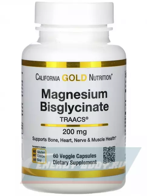  California Gold Nutrition Magnesium Bisglycinate 60 капсул