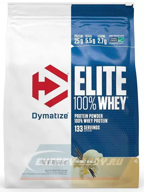 Dymatize Elite Whey 100% 4500 г, Ваниль