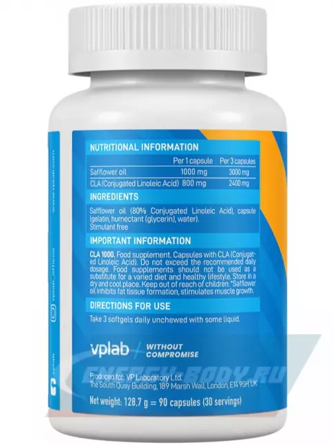 Omega 3 VP Laboratory CLA 1000 90 капсул