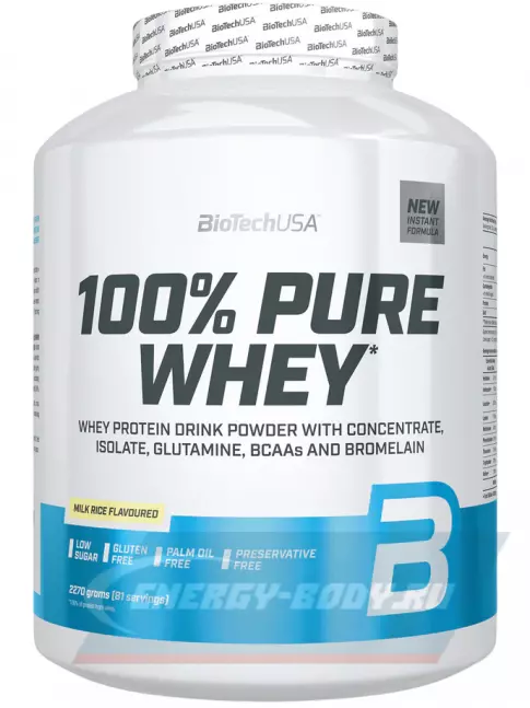  BioTechUSA 100% Pure Whey 2270 г, Рисовый пудинг