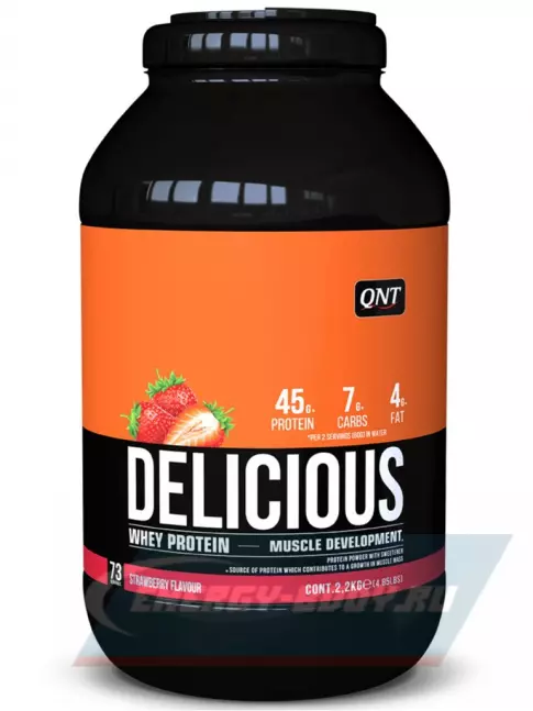  QNT DELICIOUS WHEY PROTEIN POWDER 2200 г, Клубника
