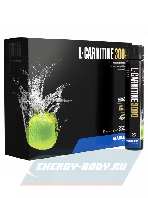 L-Карнитин MAXLER L-Carnitine 3000 14 x 25 мл, Зеленое яблоко