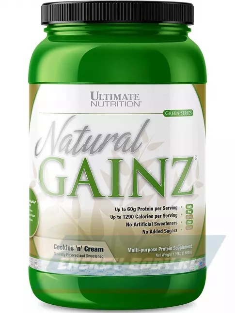 Гейнер Ultimate Nutrition Natural Gainz Whey Protein Powder 1666 г, Сливочное печенье