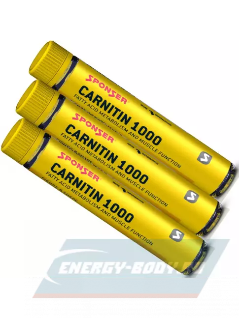 L-Карнитин SPONSER L-CARNITINE 1000 TRINKAMPULLE 3 x 25 мл, Персик