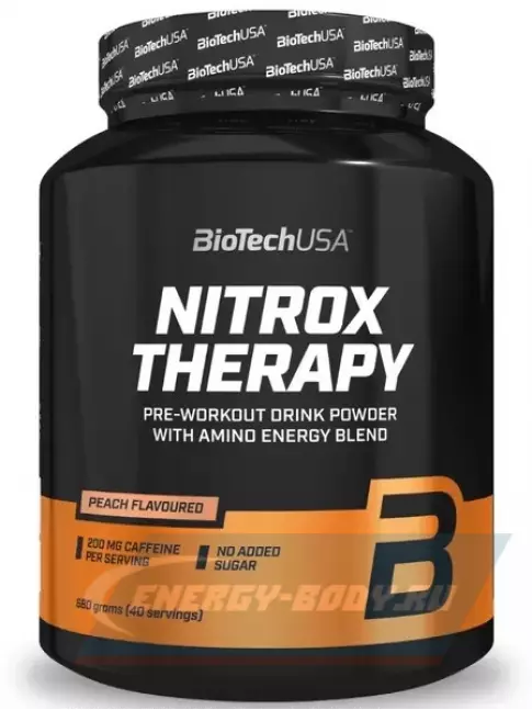 Предтерник BioTechUSA Nitrox Therapy 680 г, Персик Предтерник BioTechUSA Nitrox Therapy 680 г, Персик