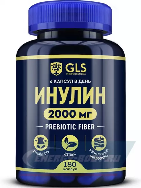 GLS pharmaceuticals Инулин 2000 мг, пребиотик 180 капсул GLS pharmaceuticals Инулин 2000 мг, пребиотик 180 капсул