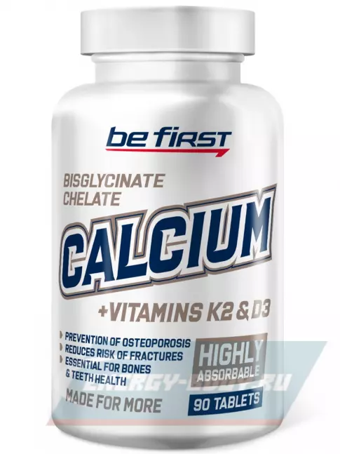  Be First Calcium bisglycinate chelate + K2 + D3 (кальций бисглицинат хелат + К2 + Д3) 90 таблеток