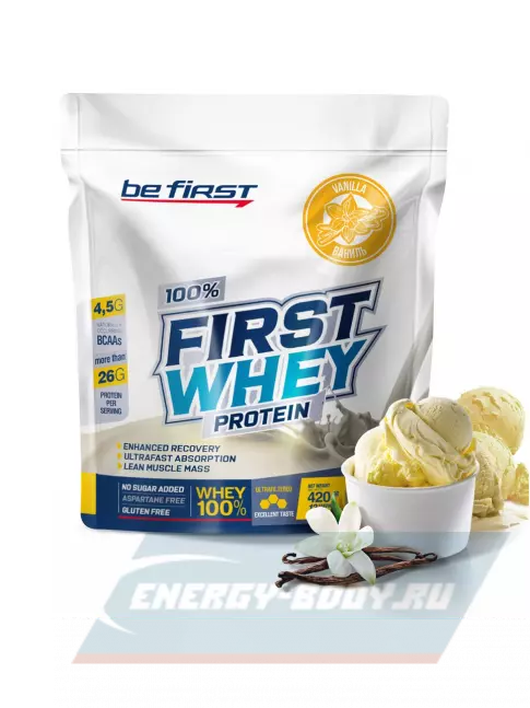  Be First First Whey protein (сывороточный протеин) 420 г, Ваниль