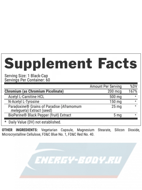  NUTREX LIPO-6 BLACK STIM-FREE (Paradoxine) 60 капсул