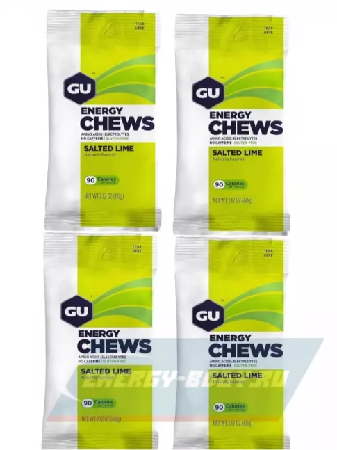 Восстановление GU Energy Labs Мармеладки GU Energy Chews 4 x 60 г, Соленый лайм Восстановление GU Energy Labs Мармеладки GU Energy Chews 4 x 60 г, Соленый лайм