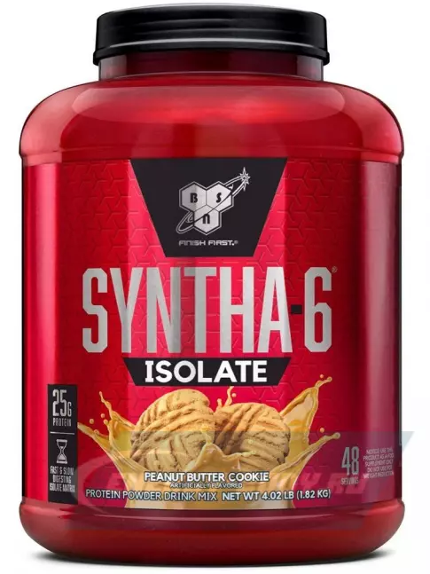  BSN SYNTHA-6 ISOLATE 1820 г / 4.02 LB, Печенье с арахисовым маслом